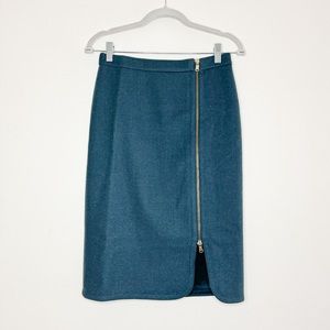 J.Crew Asymmetrical Full Zip Pencil Skirt